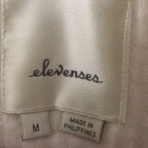 Anthropologie Elevenses Luna Frayed Linen Vest Off White Belted Size Medium - Picture 9 of 10